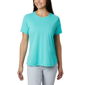 Columbia PFG Zero II Short Sleeve, Camiseta Azules Para Mujer | 179856-TSN